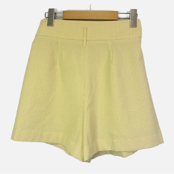 ARITZIA WILFRED Gelas Short Mini Chk Sun Ray/White (belt missing) size 6 - Picture 3 of 15
